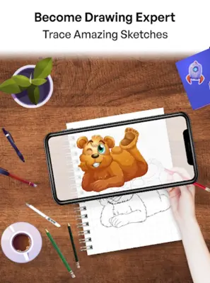 Draw easy trace & sketch android App screenshot 0